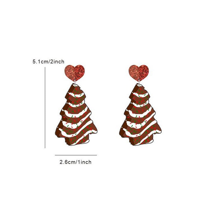 Wholesale Christmas Tree Rainbow Koala Dinosaur Cactus Acrylic Earrings